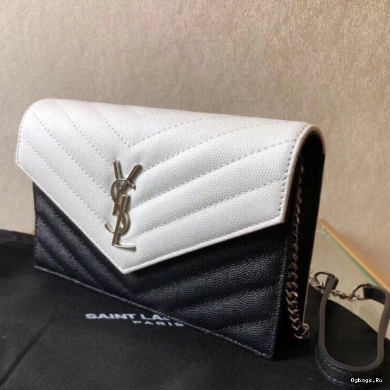 CHAIN MATELASSÉ CASSANDRE WALLET YSL 0808
